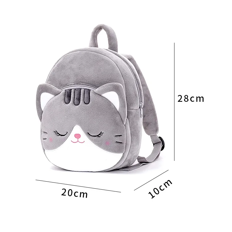 2022 Backpack Cat Animal Kids Backpacks for Girls Kitty Plush Bag