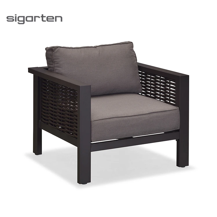 sigarten rattan wicker garden furniture rattan coffee table garden sofa set for restaurant and Garden