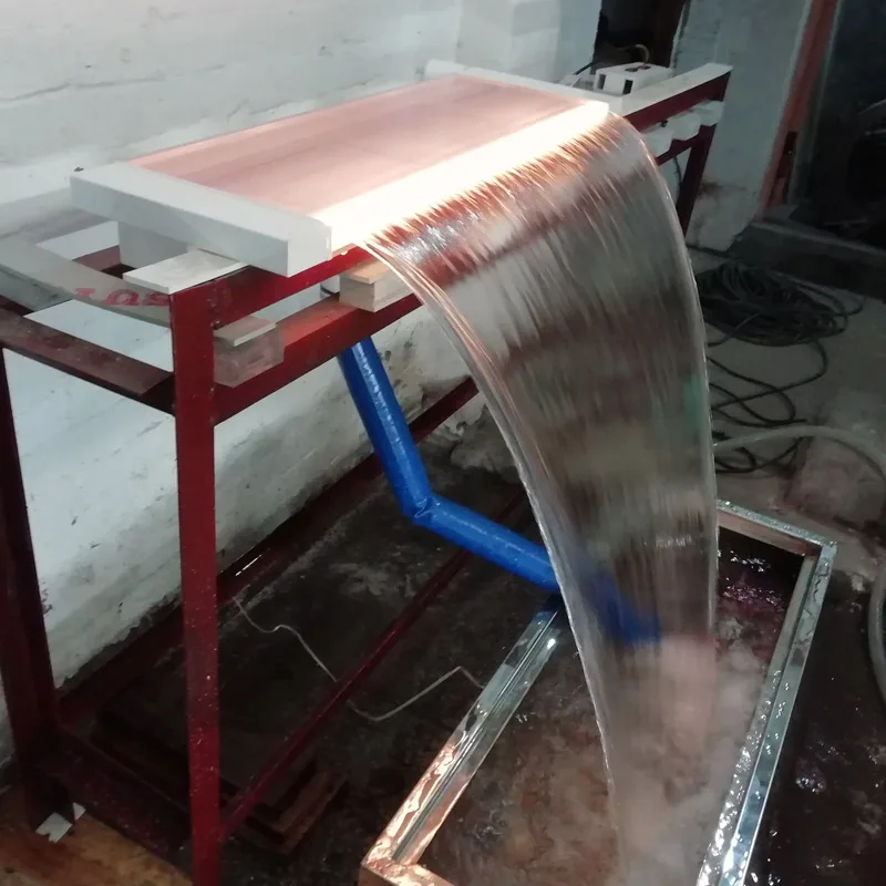 With LED light wall waterfall fountains home swimming pool decoration waterfall