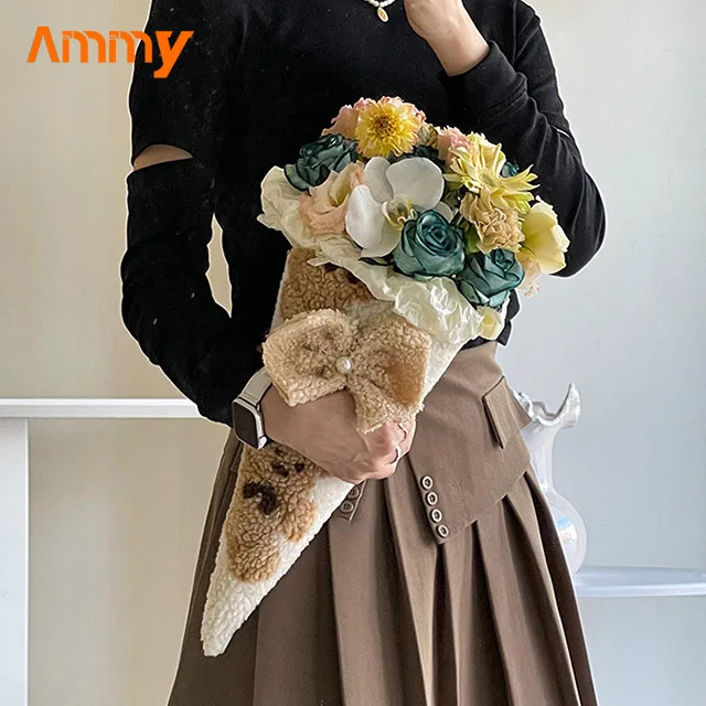 Ammy mothers day gift  Ice cream cone roses bouquet of flowers sets for women preserved roses bouquet gift