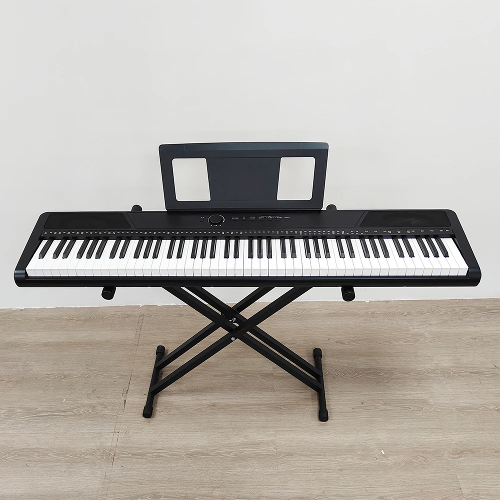 88-Key Strength Standard Keyboard 128 Rhythms Digital Piano MIDI Transposition Bluetooth Play/Stop LP-135 Music Learning