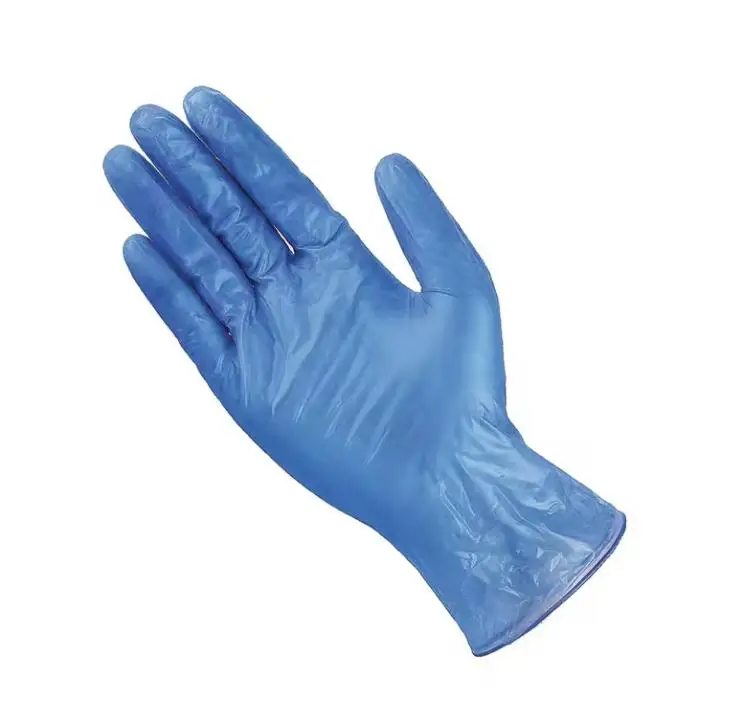 Wholesale Rubber Transparent Latex-Free PVC food grade glovee Disposable Blue Vinyl Gloves