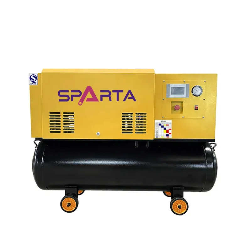 220 В все-в-одном 4 кВт 7,5 кВт 116PSI 145psi портативный винтовой воздушный компрессор с сушильным фильтром