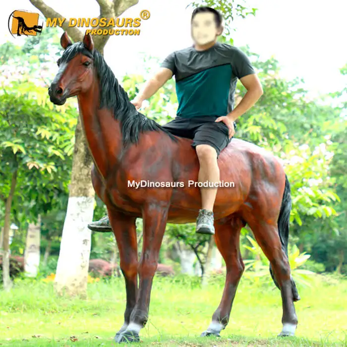 MY DINO AA-101 Kids Playground Amusement Life Size Fiberglass Horse