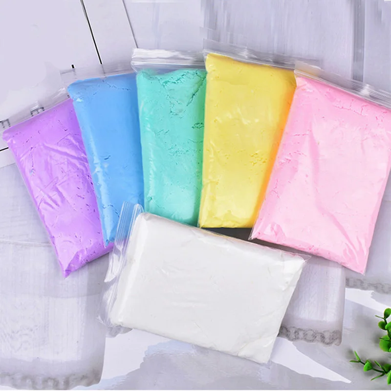 Bulk Super Soft Air Dry Foam Clay Slime White Color Clay