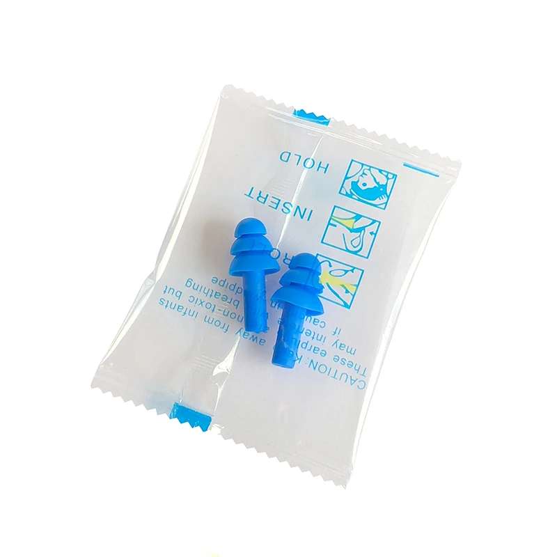 Custom Rubber Sleep Protection Waterproof Soundproof Ear Plugs Anti-Noise silicone Earplugs in plastic bag