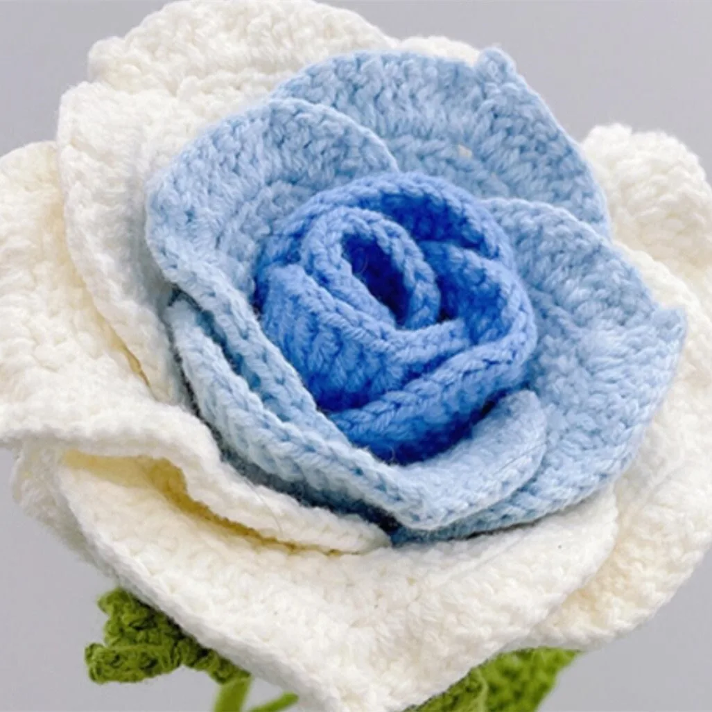Extra Large Flowers Hand Crocheted Artificial Rose Flowers Home Decor For Gift To Wife