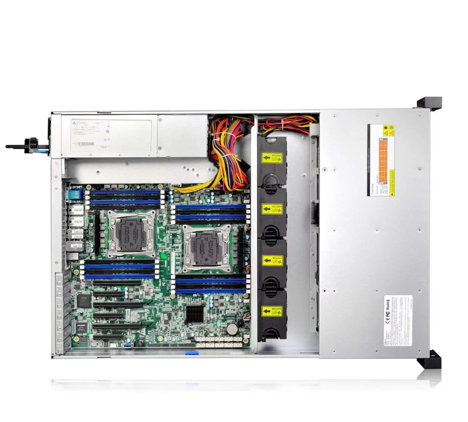 2U 12bays server case rackmount chassis with 670mm depth storage chassis