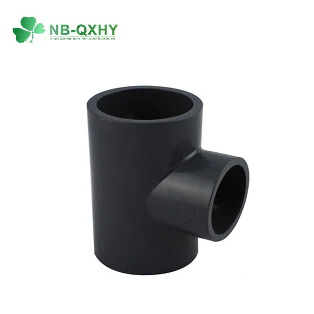 UPVC Plastic SCH80 Industry Pipe Fitting Three Way Equal Reducing Tee Fitting for Water Supply