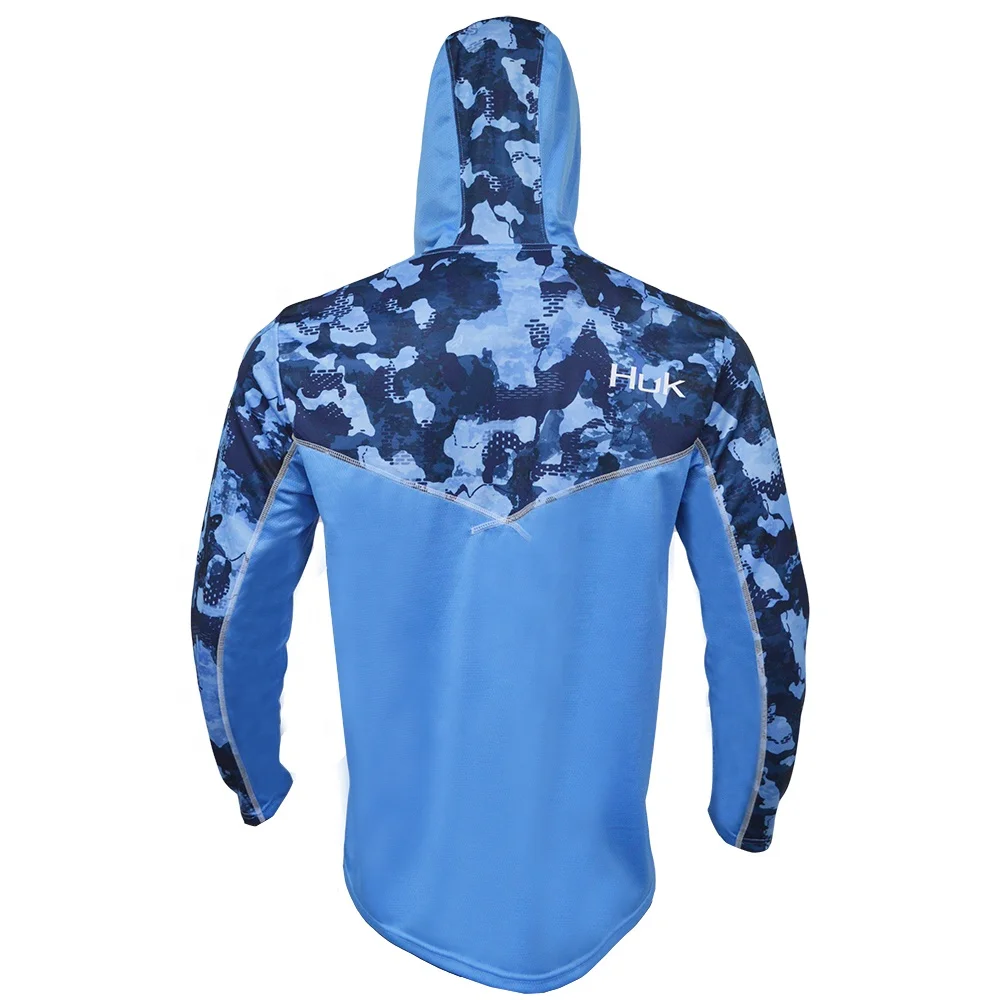 Side Matching Mens Long Sleeve Sublimation Huk Performance Fishing