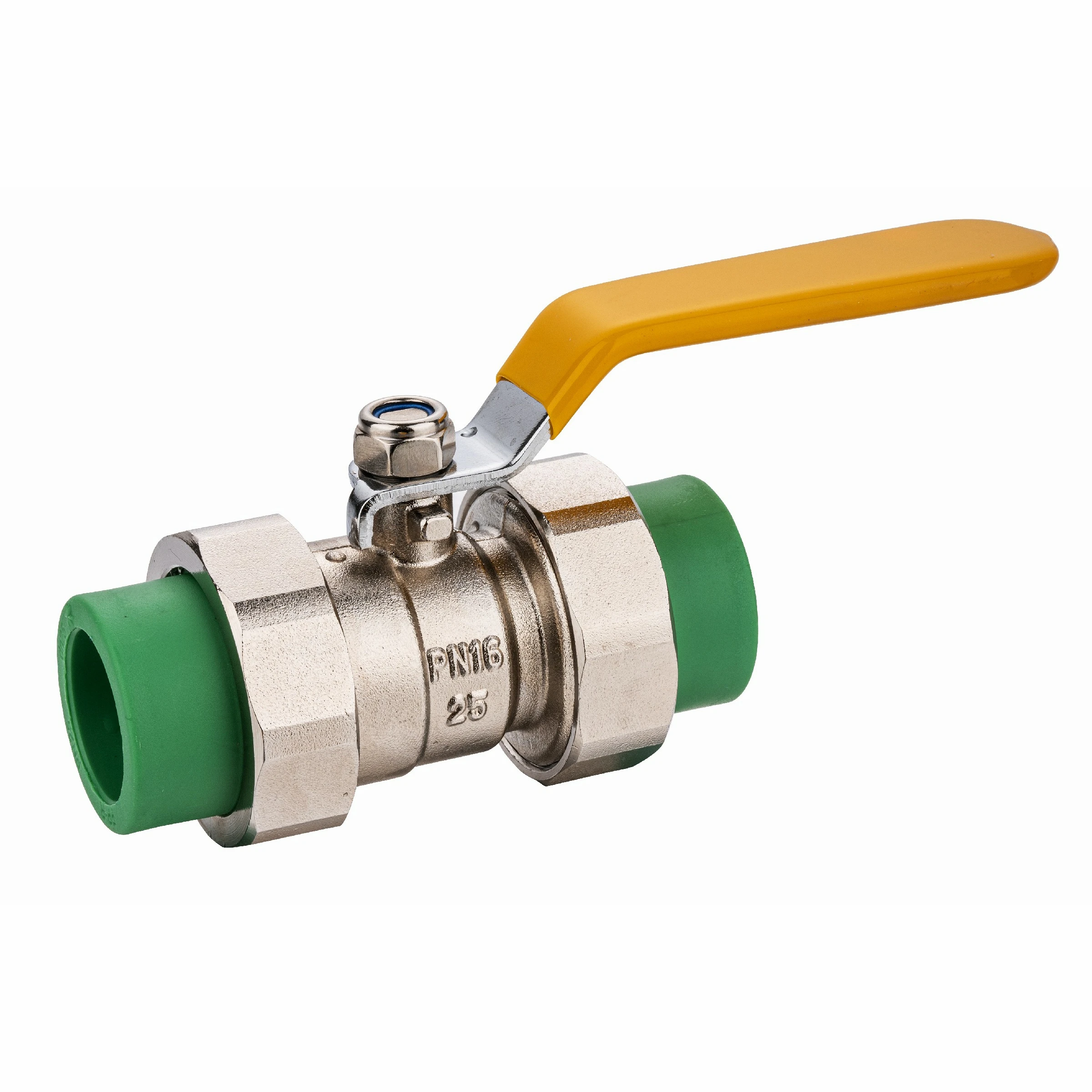 PPR End Brass Ball Valves With Long Handle PPR Color Available to customize High Quality Factory Supply