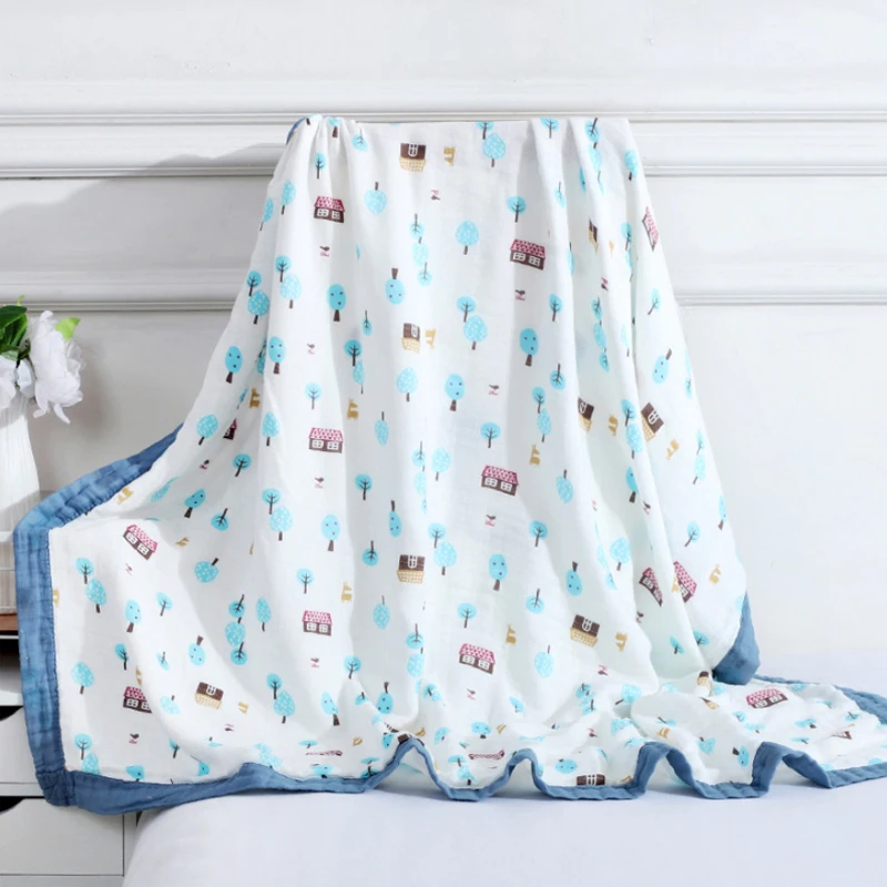 Good selling private label solid color blanket newborn printed extra soft eco friendly baby 100% bamboo cotton muslin swaddle