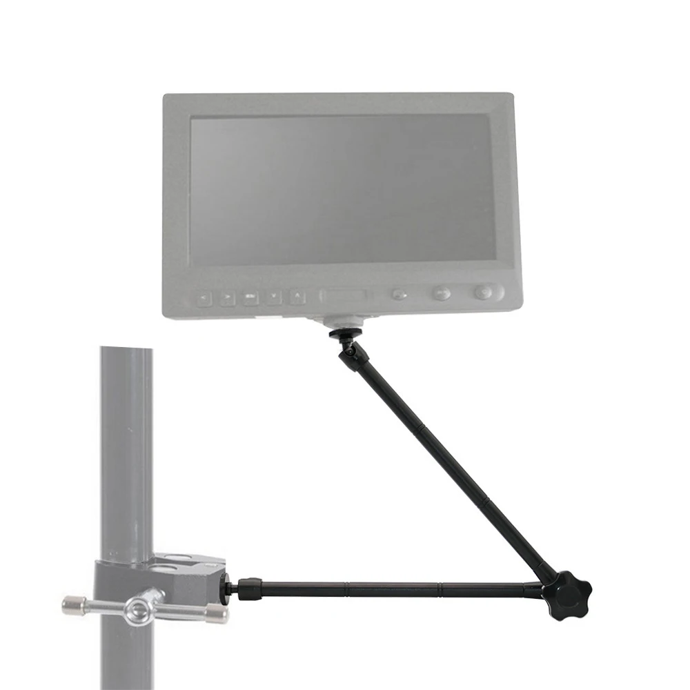 20 inch Adjustable Articulating Friction Magic Arm Super Clamp Compatible with Field Monitor Video Lamp Fill Light