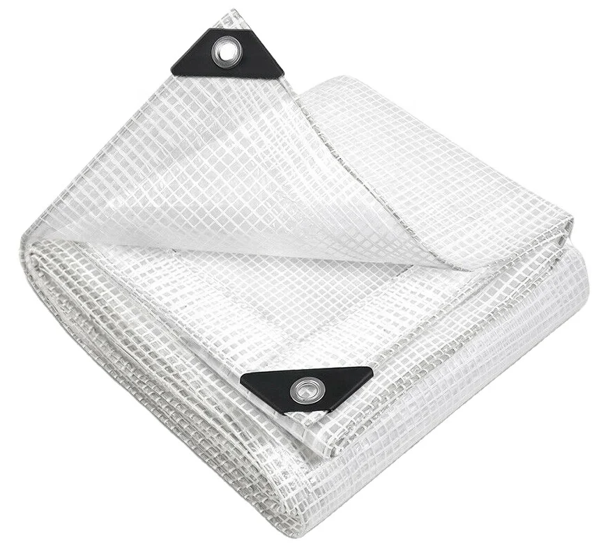 White Waterproof PE/PVC Tarpaulin Cover for Truck/Boat/Tent in China