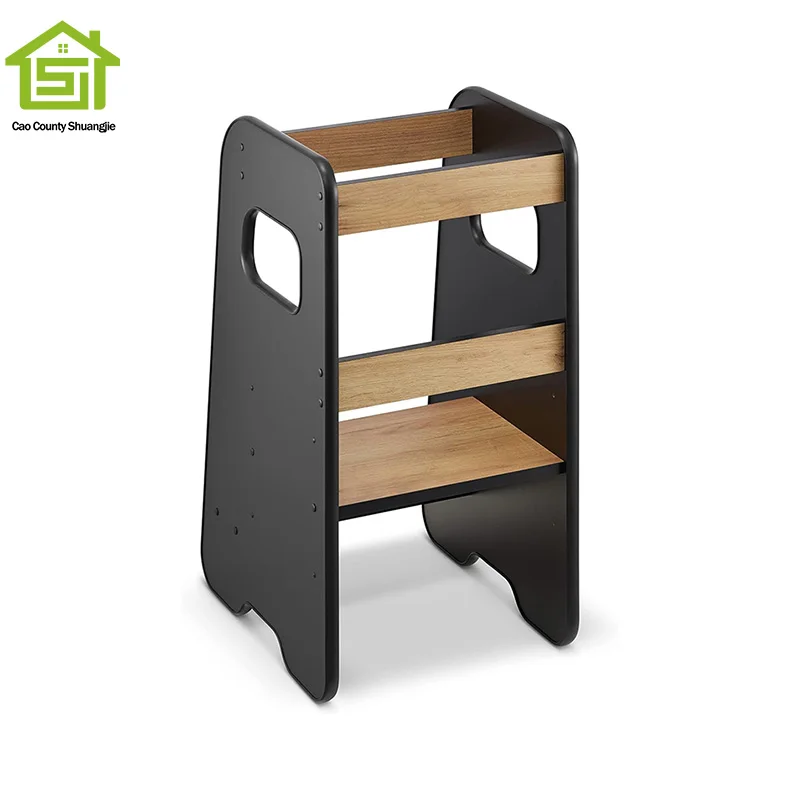 Gift montessori furniture wood foot stool kitchen helper learning tower for boys and girls