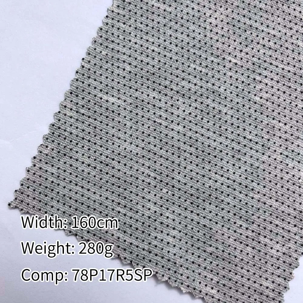 280g Yarn-Dyed Breathable 78%Polyester 17% rayon 5% Spandex Interlock fabric for Sportswear