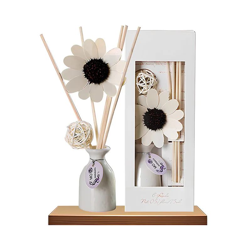 Luxury Lavender Rose Jasmine Osmanthus Lily Flower Lasting Essential Oil Home Decor Reed Diffuser Bottle