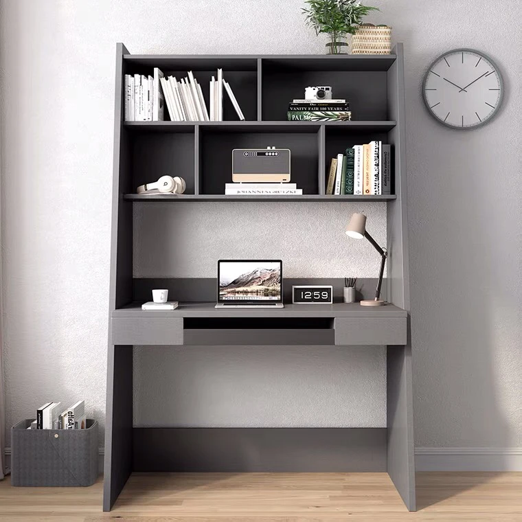 Home Office Wooden Student Study Writing Desk Table Computer Desks with book shelf storage rack