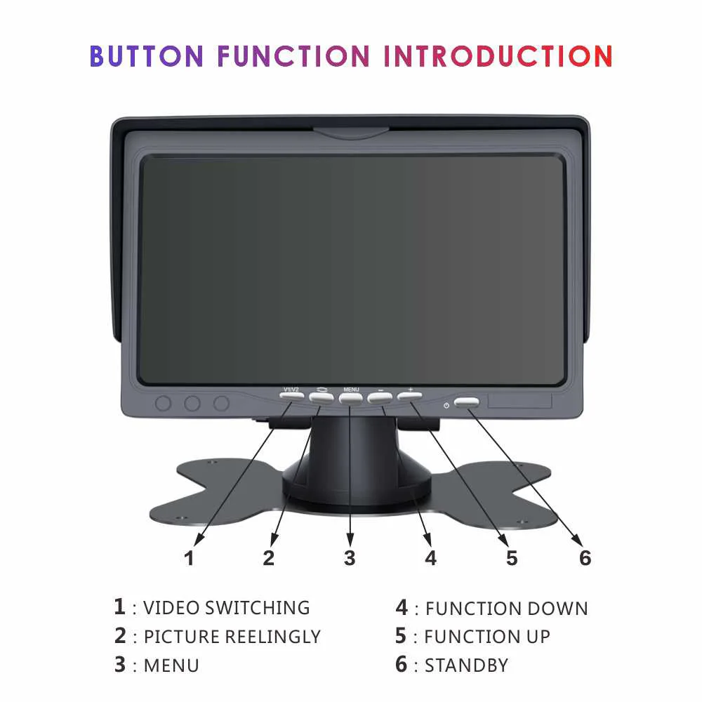 7inch Lcd Monitor With Vga Av Input Universal Customizable Mini Monitor