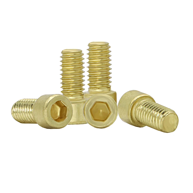 304 Stainless Steel Brass-Plated Gold Small Head Hex Socket Small Cylinder Head Screw M3*6 Small Cap Screw