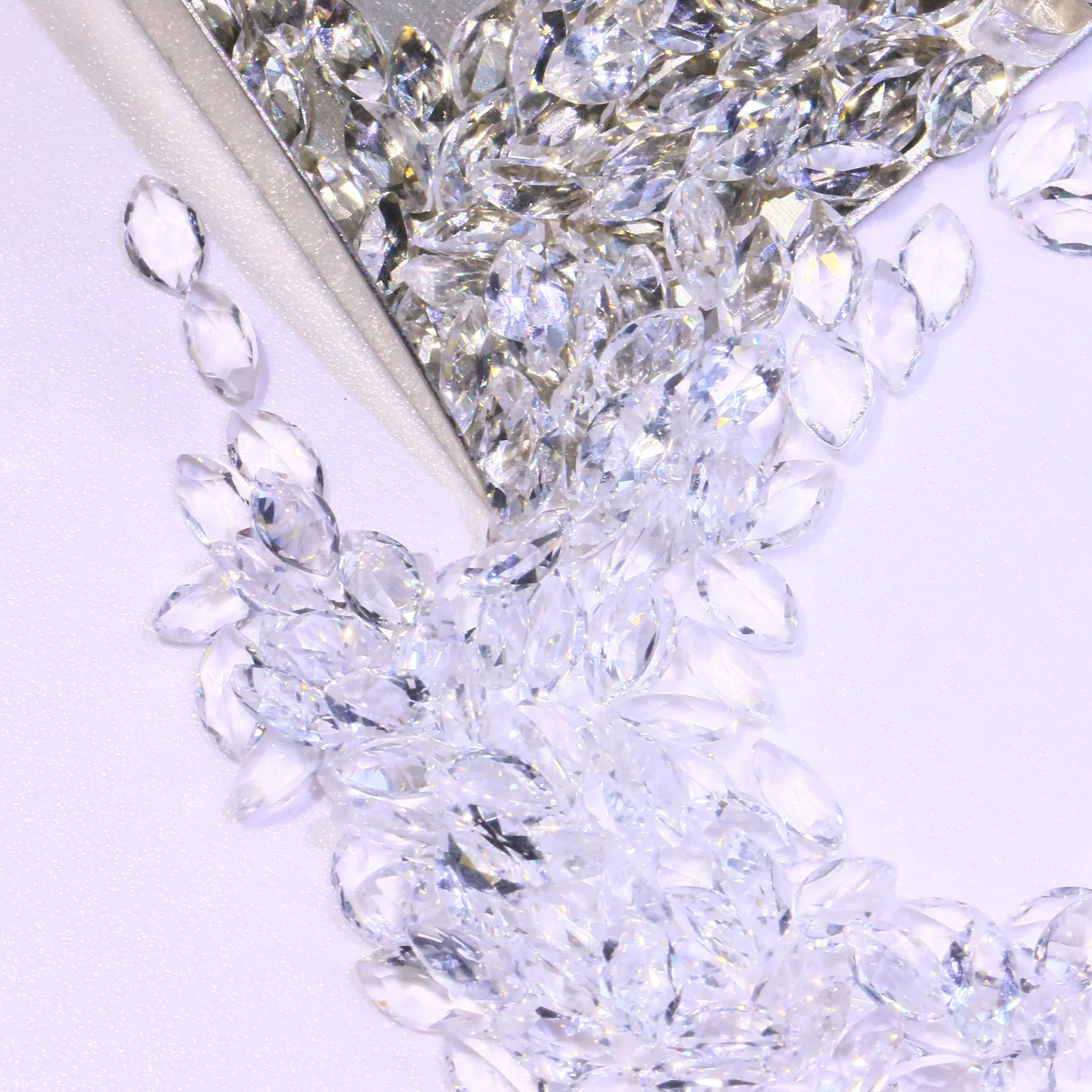 Datian 3Anatural white crystal marquise cut special price for fine jewellery making crystal gemstone