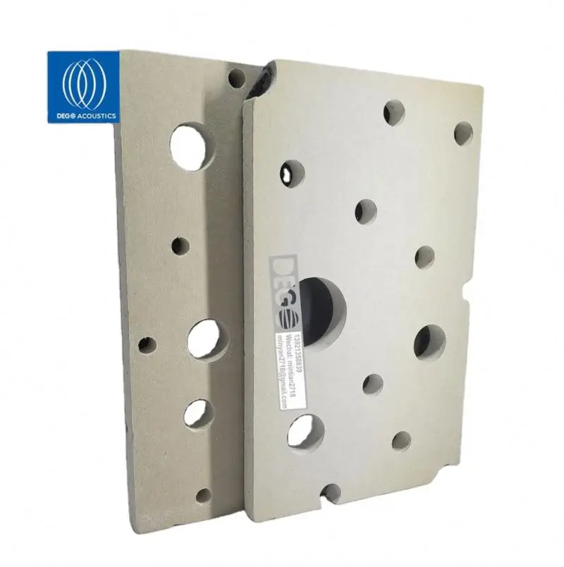 Three different kinds of irregular round perforated plasterboard ceiling tiles