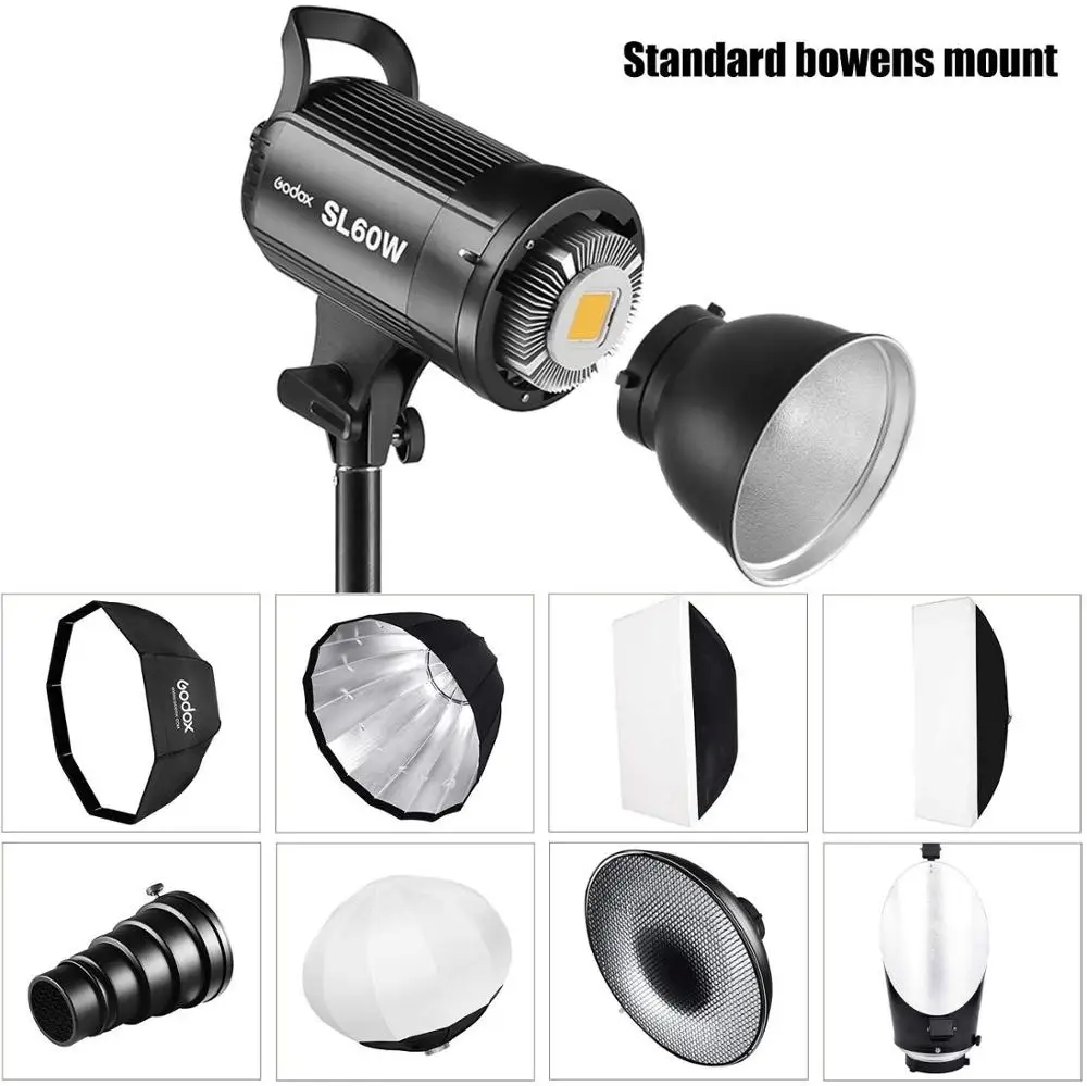 Godox SL60W 5600K Bowens крепление СВЕТОДИОДНЫЙ видео заполняющий свет с дистанционным управлением для студии фото