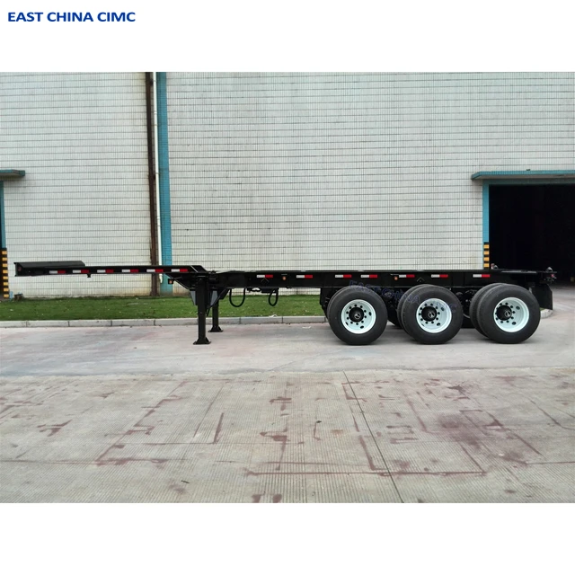 Best Price CIMC 3 Axles 40ft Skeleton Container Chassis Truck Trailer With Twist Locks