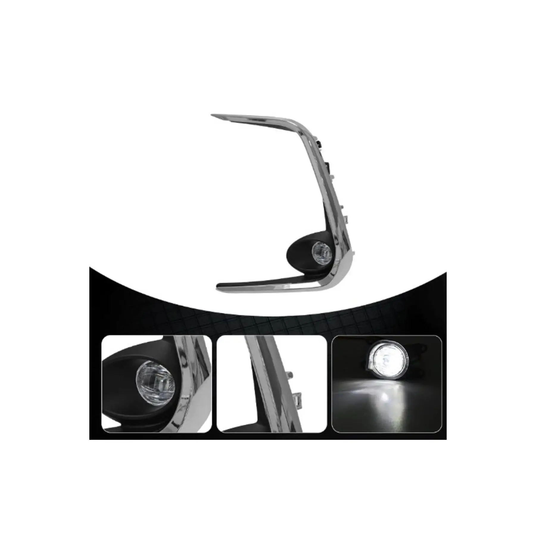 Toyota Corolla Fog Lamp Led + Chrome Cover Set 2019-2021