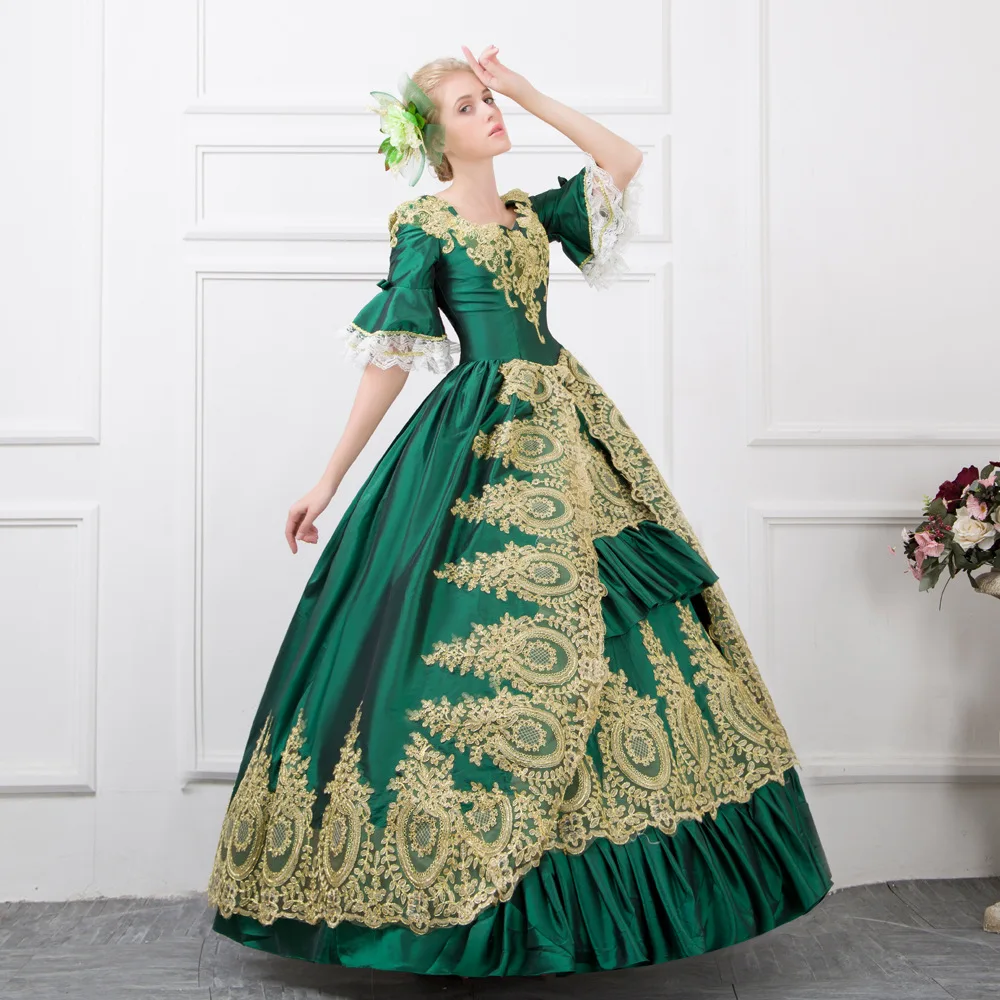 European Medieval Victoria Queen Princess Wedding Party Formal Dress Halloween Women Carnival Court Noble Cosplay Costume