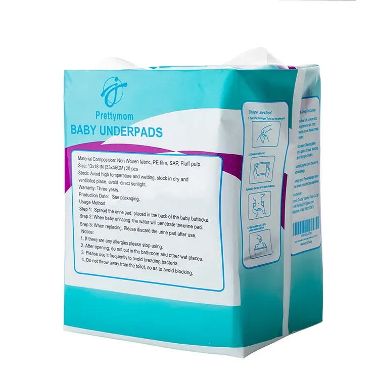 High quality cheap biodegradable portable pe material  baby diaper plastic bag