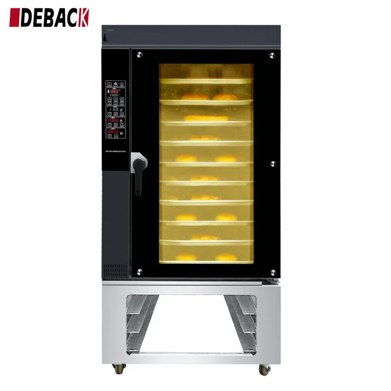 Stainless Steel 10 Trays Hot Air Electric Convection Oven  Hotels Food Shops Bakery Bread Oven Core Motor Component