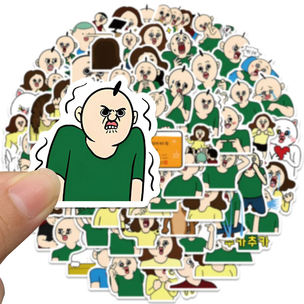 73PCS Korean Funny Anime Cartoon Graffiti Stickers, Portable Stickers For Laptops, Mobile Phones Computers