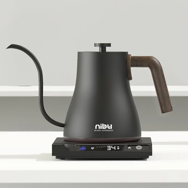 600ML mini Portable tea coffee pot stainless steel gooseneck Black Electric tea Kettle