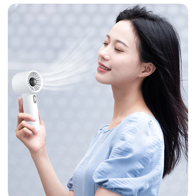 New Design Wireless hand mini fan Cute Portable USB Rechargeable motor 100speed gears fan Handheld High speed fan