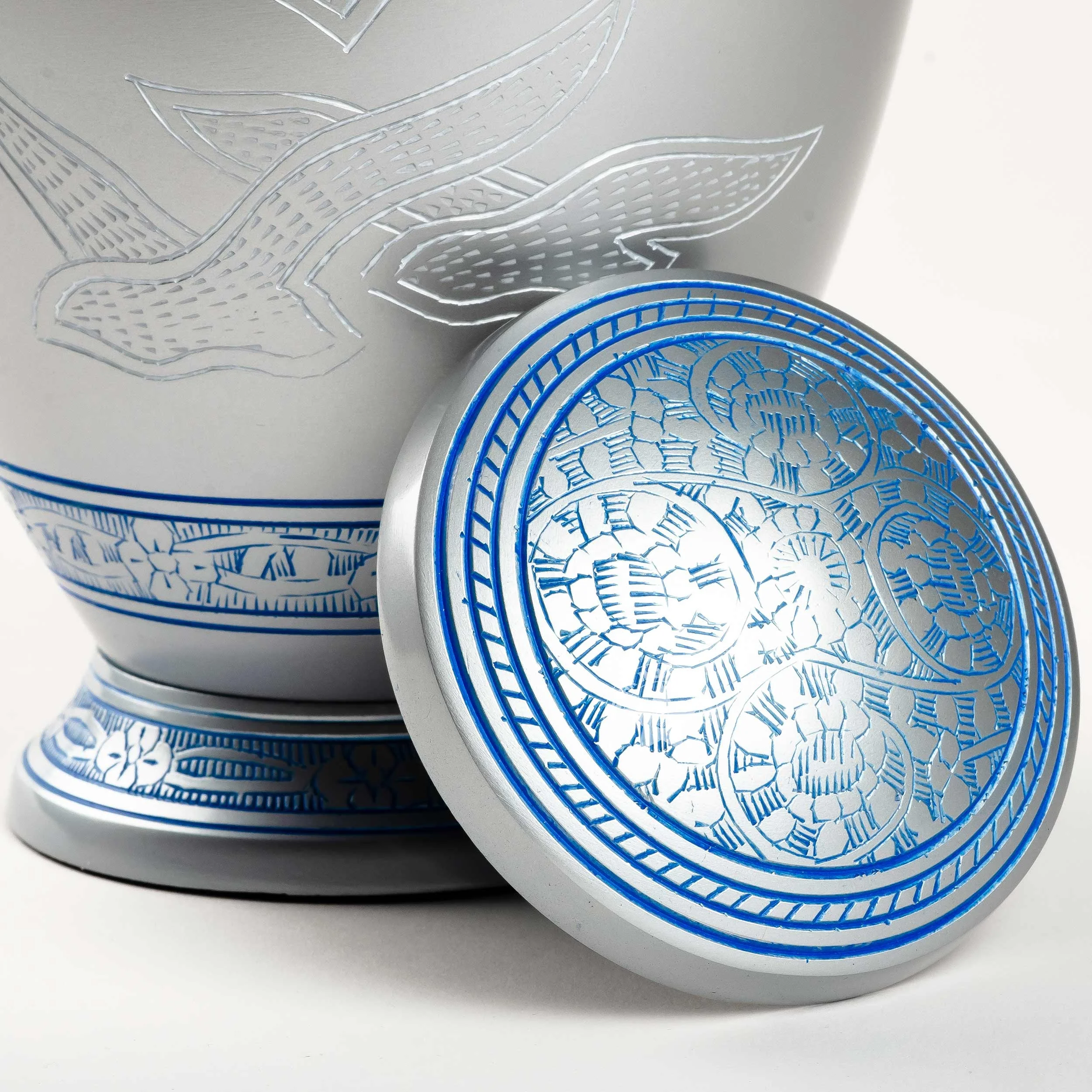 Peaceful Arcadia Red Cremation Urns for Human Ashes - Adult Large Funeral Urns Handcrafted - STAR INDIA CRAFT