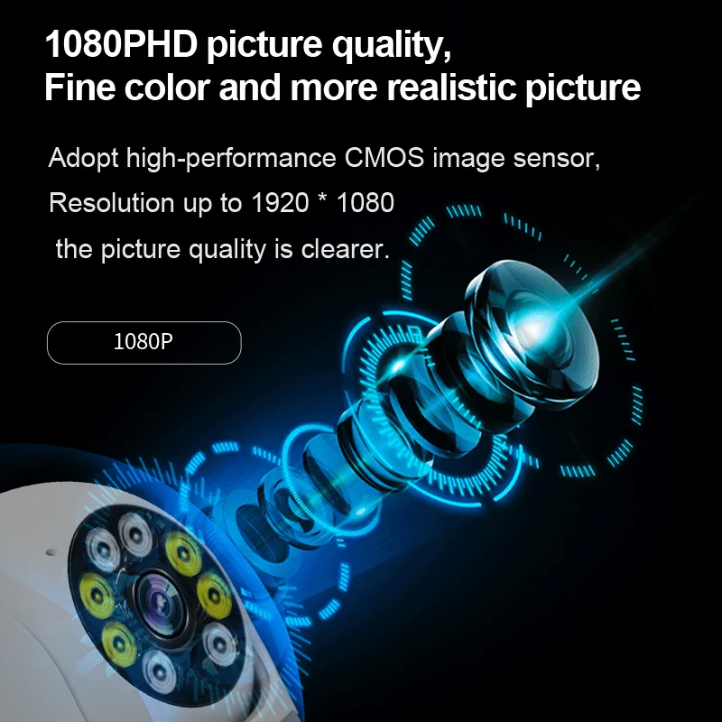 AI smart camera 1080P full color night vision indoor home camera mini wifi camera