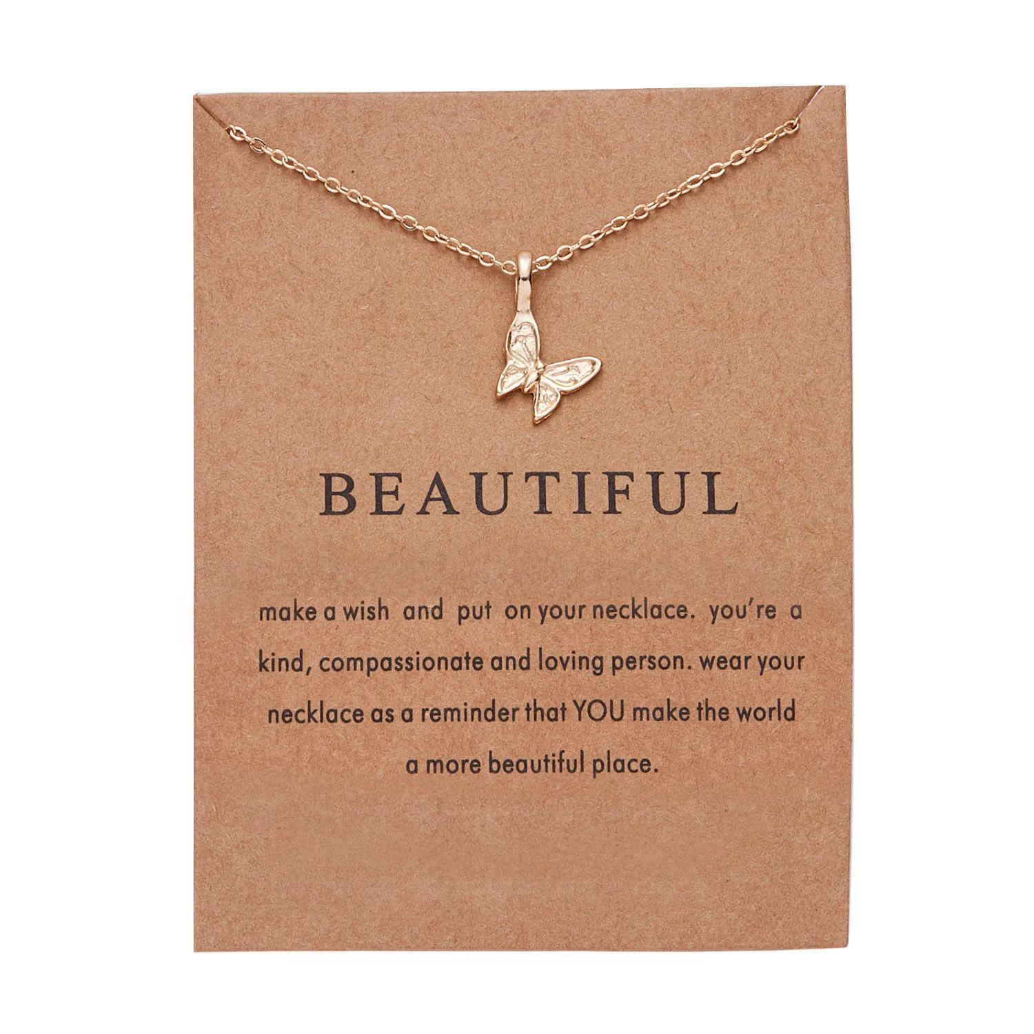 2021Butterfly   Female  Pearl Owl Butterfly Wing  Pendant Gold Chain Choker Wish Word Horoscope Astrology  Necklaces