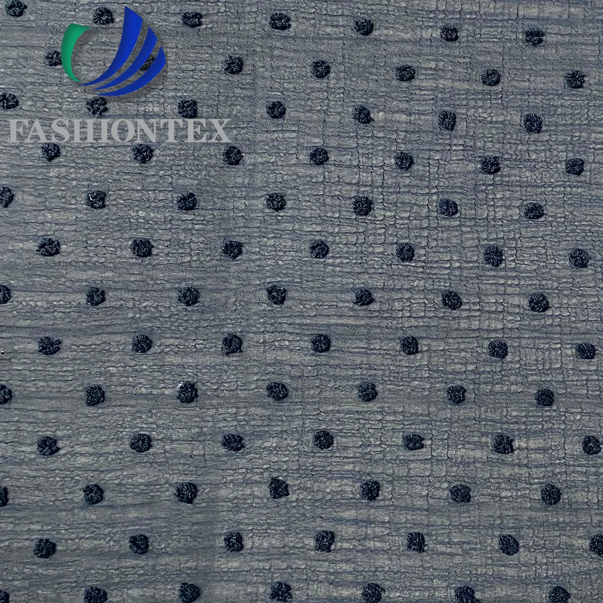 Fashiontex Nano crepe dot clipped chiffon fabric 100% polyester