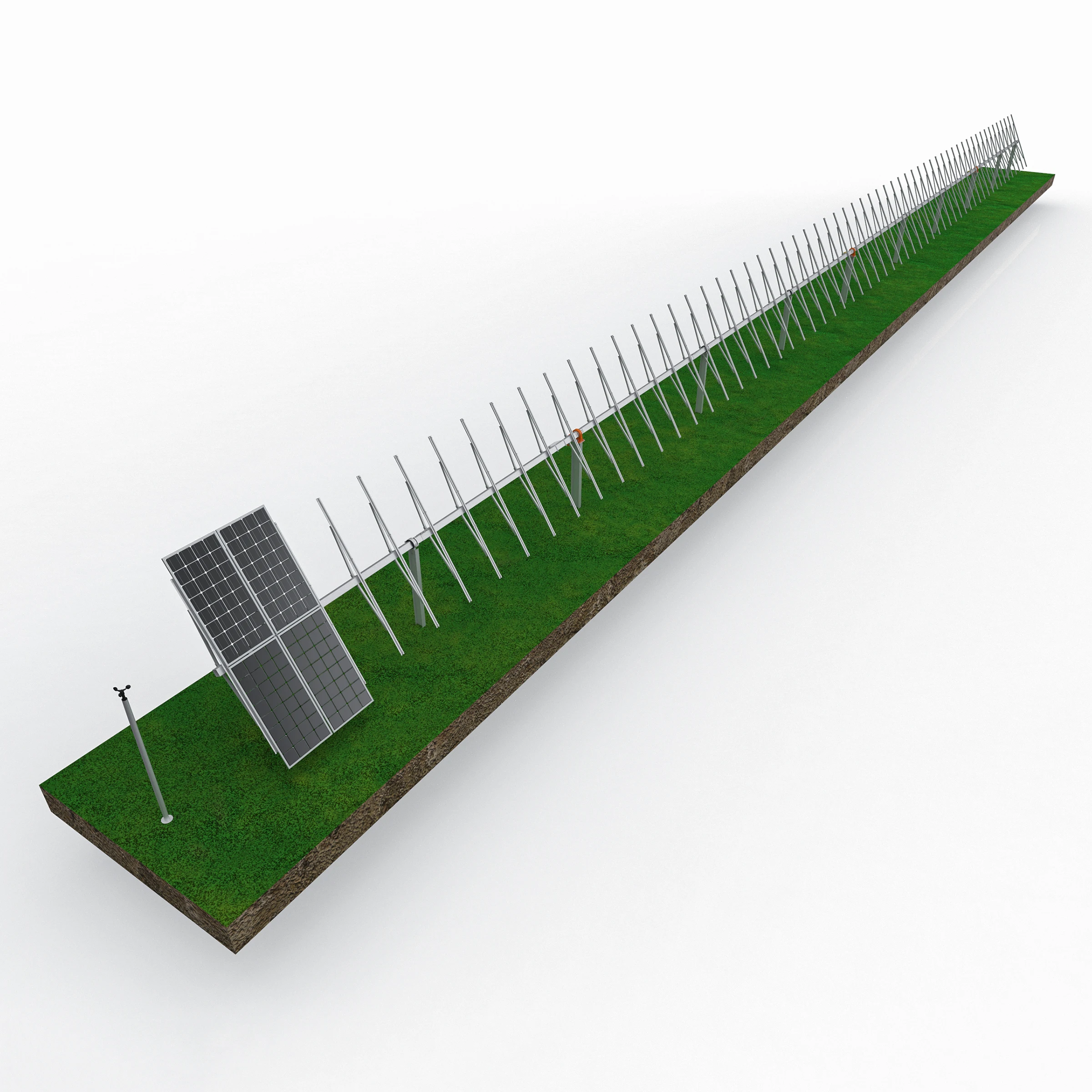 Flat Single Axis Solar Tracker One Axis Solar Tracker Bracket Device Kit Single axis bracket control box controller