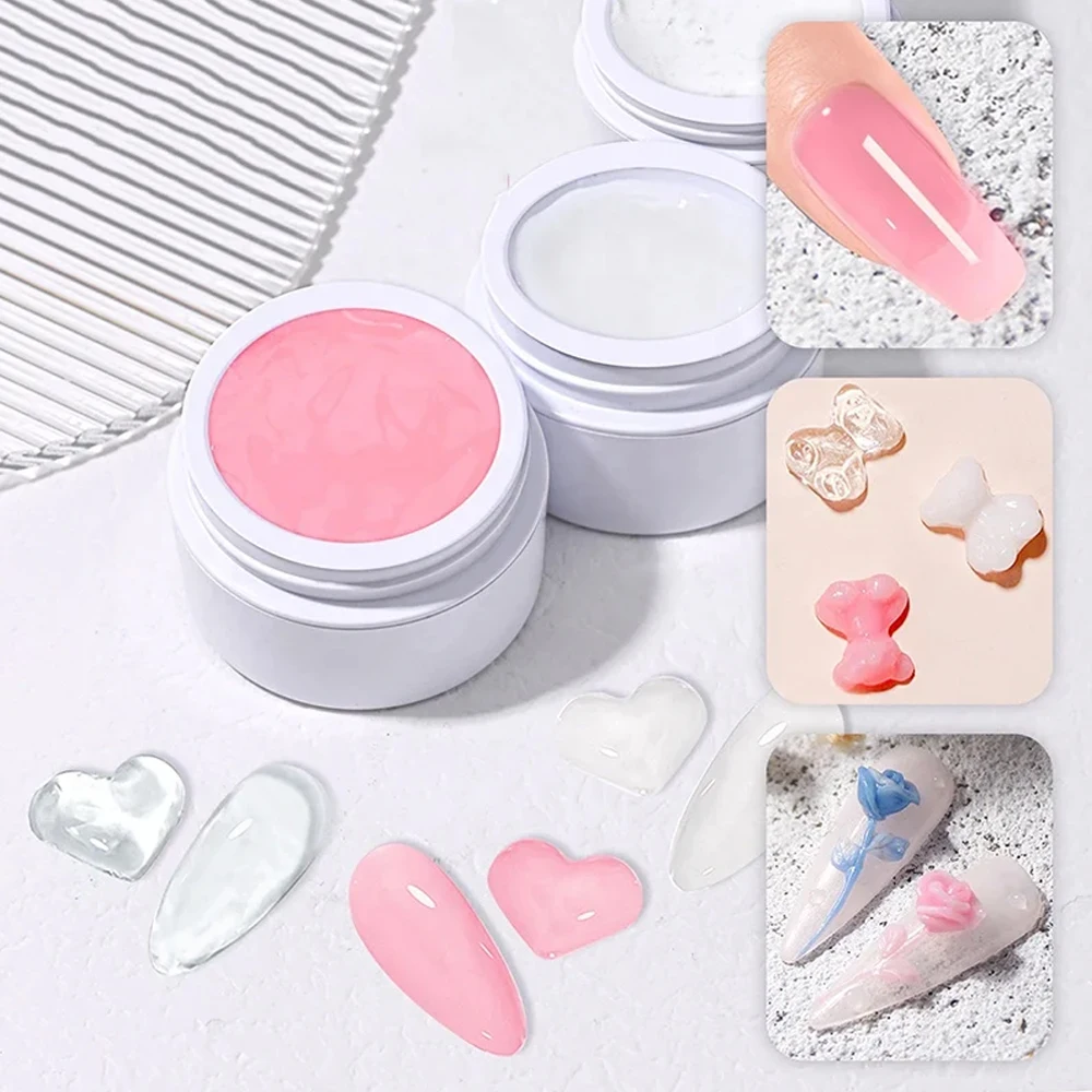 Wholesale 15 ml solid nail extension building gel for nail art salon UV LED full cover soft gel nail tips glue gel