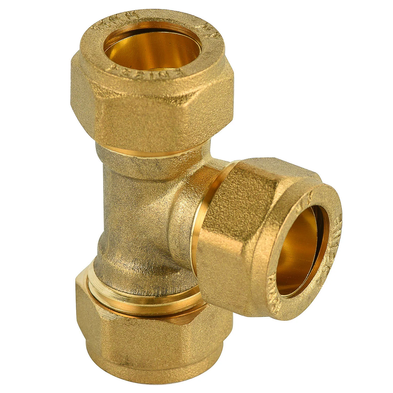 Equal Tee Connector Copper Compression fitting Pex Brass Fitting For Copper Pipe