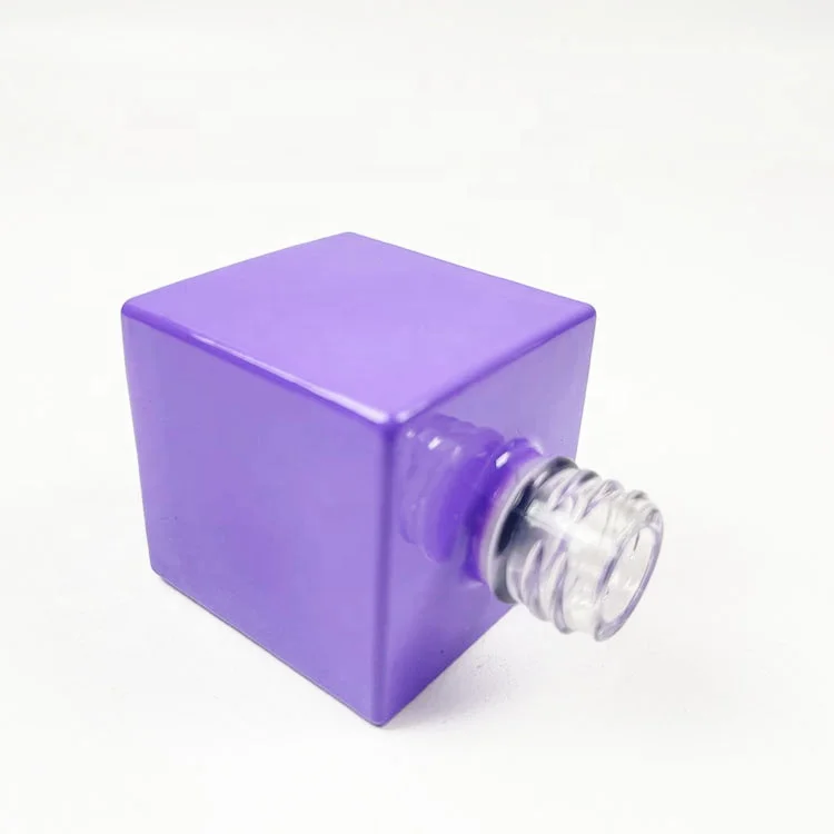 custom square colorful clear empty glass nail polish bottle gel nail polish luxury bottle permanent nail polish  remover bottle