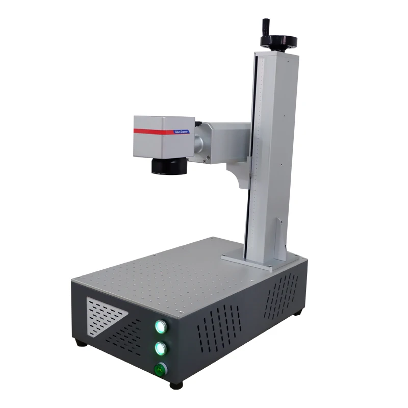 50W small fiber laser marking machine nameplate engraving metal cola jewelry lettering portable desktop