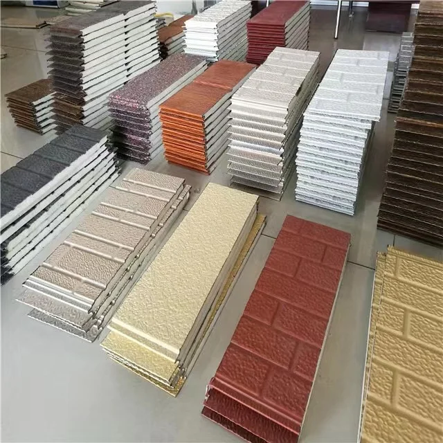 Декоративная металлическая облицовочная панель pu сэндвич-панели мощная теплоизоляция наружная