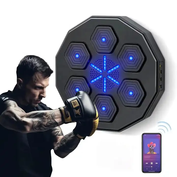 Factory Wholesale App Smart Music Boxing Machine Training Wall Mount Boxing Arcade Machine With Home Focus Game Pads