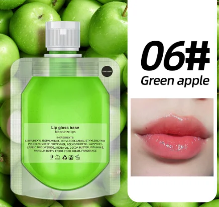 Free Sample Moisturizing Lip Balm Transparent Lip Oil Fruit Mirror Glass Lip Glaze Lipstick Set Wholesale