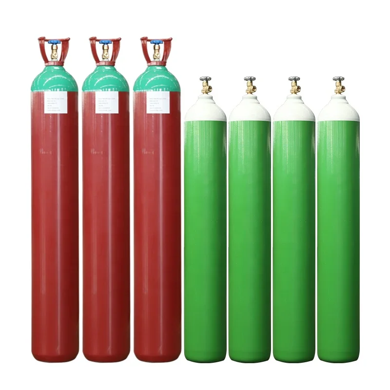 International Standard Industrial Gas Cylinder For Oxygen N2/Nitrogen H2/Helium CO2/Carbon Dioxide