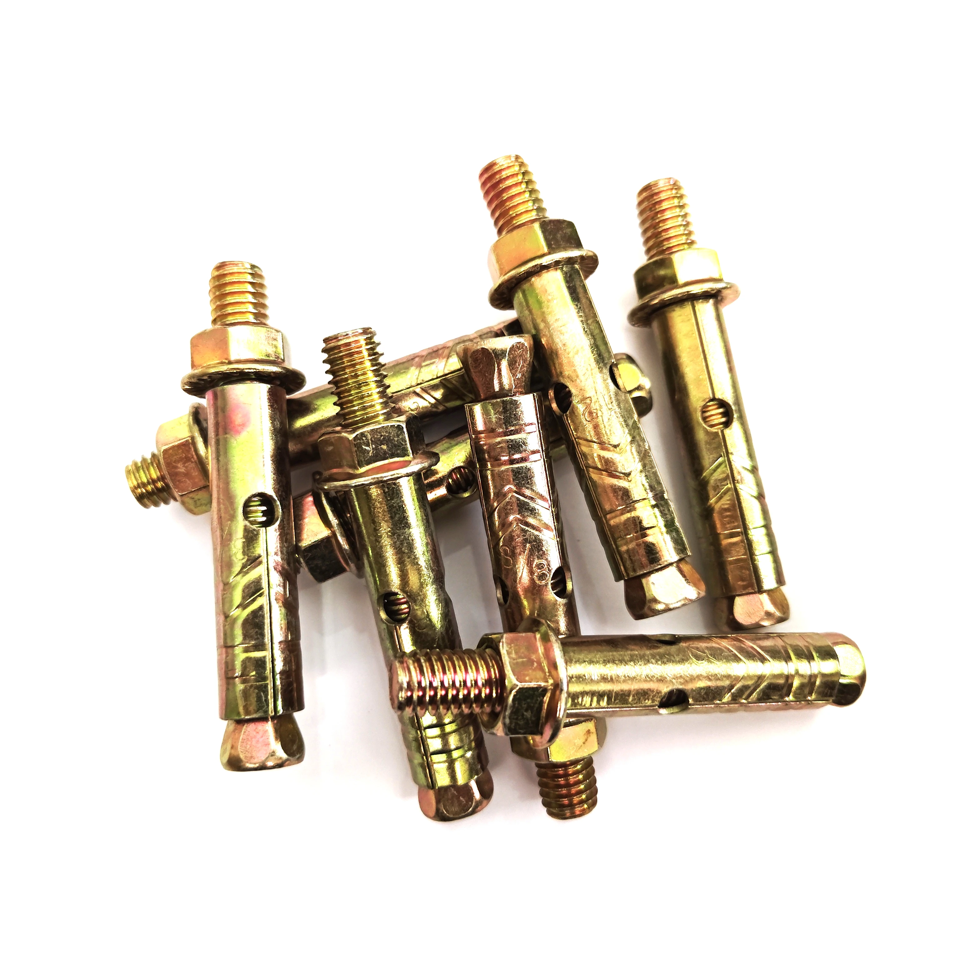 High quality yellow zinc coating carbon steel dyna bolt sleeve anchor