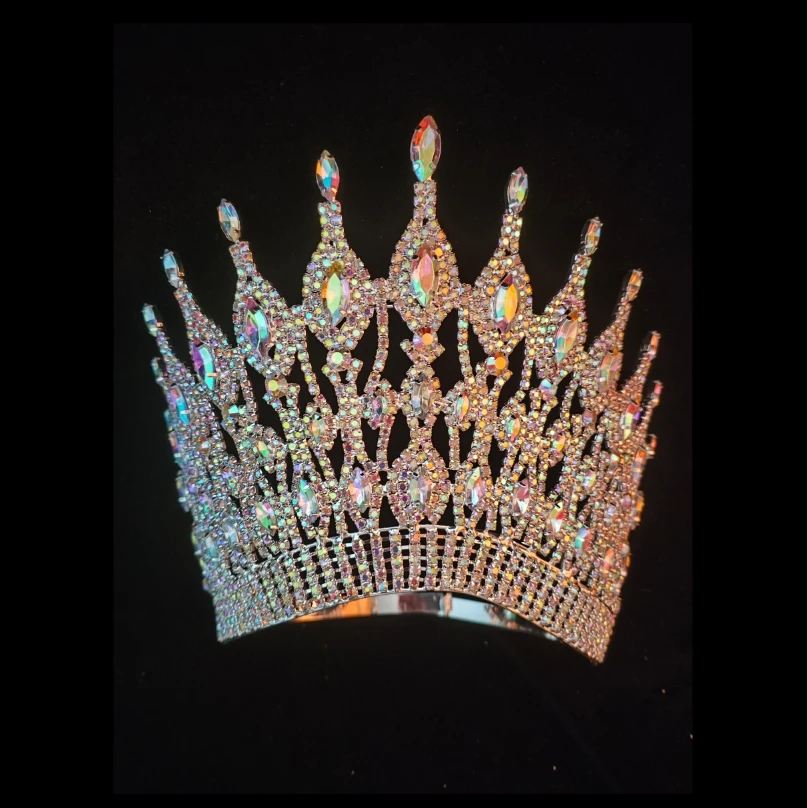 Factory Wholesale Crown Tiara Custom Beauty Pageant Rhinestone Crown For Queen